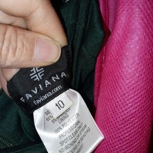 Faviana emerald green gown size 10